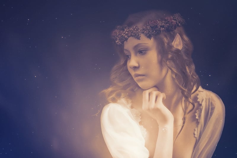 Elf in a mystical forest